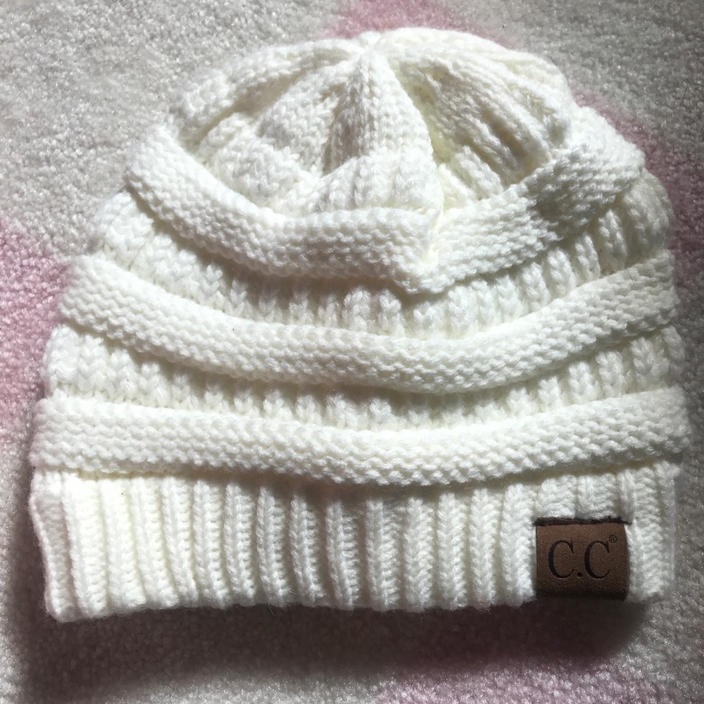 White beanie
